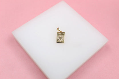 18K Gold Filled Lion Tag Pendant