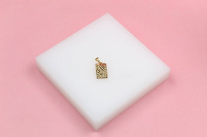 18K Gold Filled Sun Moon Tag Pendant