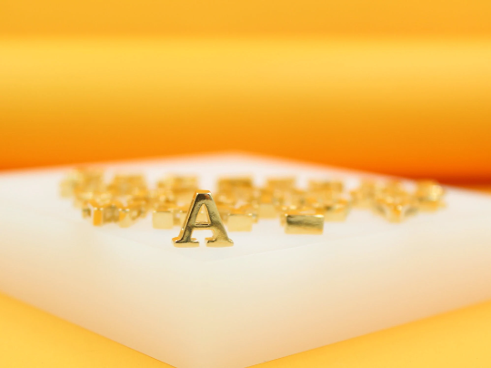 18K Gold Filled Letter A-Z Charm Pendant