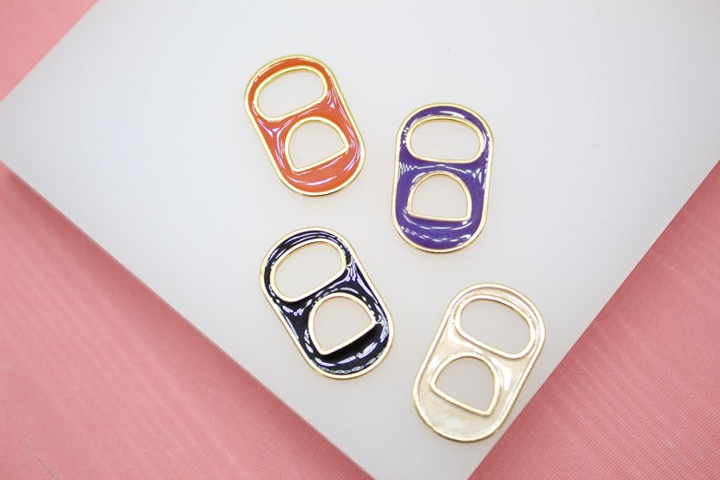 18K Gold Filled Soda Pull Tab Pendant
