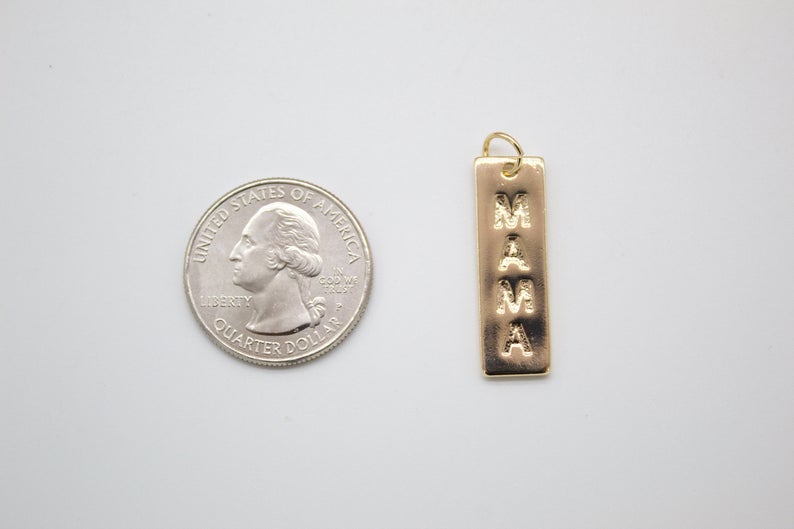 18K Gold Filled CLOSED MAMA Pendant