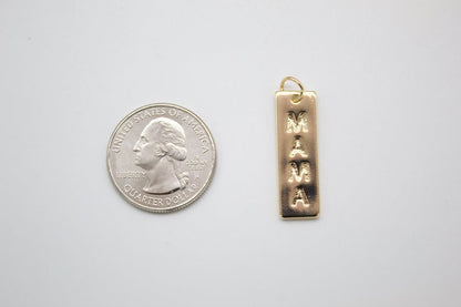 18K Gold Filled CLOSED MAMA Pendant