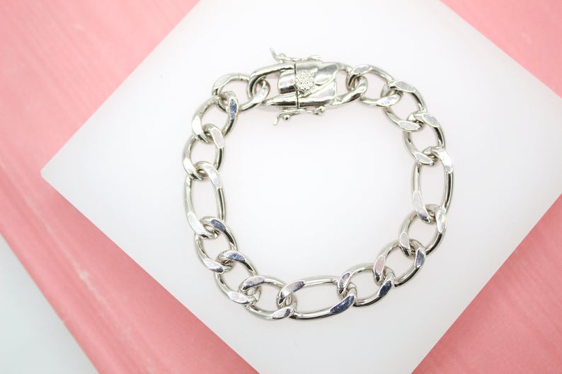 10mm Diamond Cut Figaro Chain