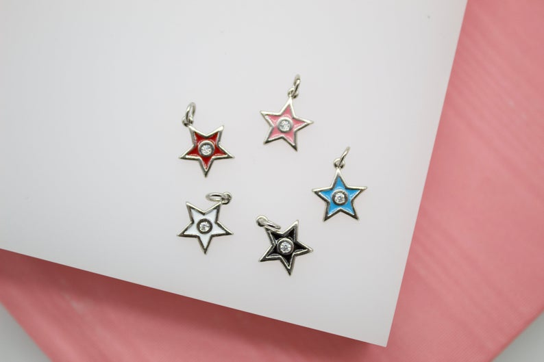 18K Tiny Gold Filled Dimond Star