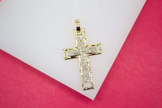 Gold Filled CZ Cross Pendant