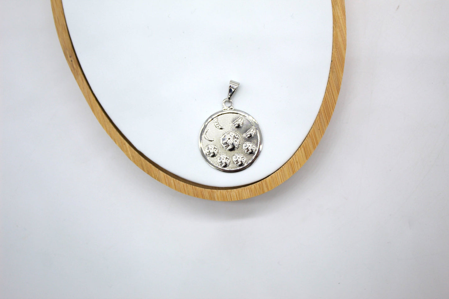 18K Gold Filled Moon Medallion Pendant