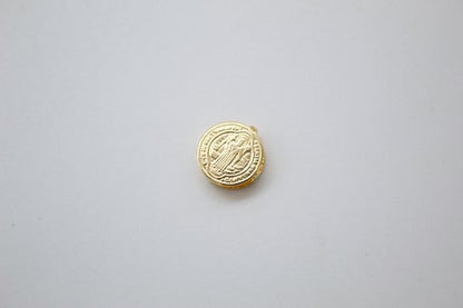 Gold Saint Benedict charm (A249)