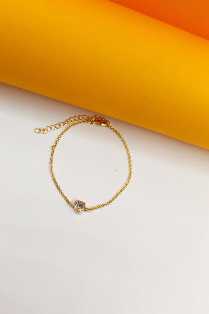 Heart Paperclip & Rolo Chain Necklace & Bracelet (F226A)