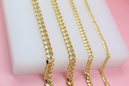 18K Gold Filled Diamond Cut Miami Cuban Bracelet (I417)(I420)