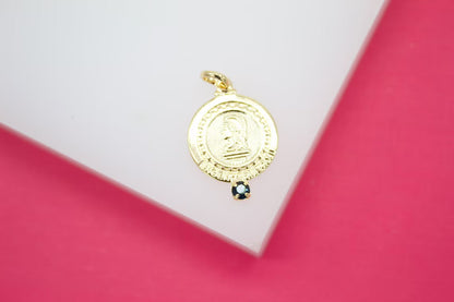 18K Gold Filled Medicine, Justice, Nurse, Engineering Pendant Charms With CZ Stone