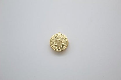Gold Saint Benedict charm (A249)