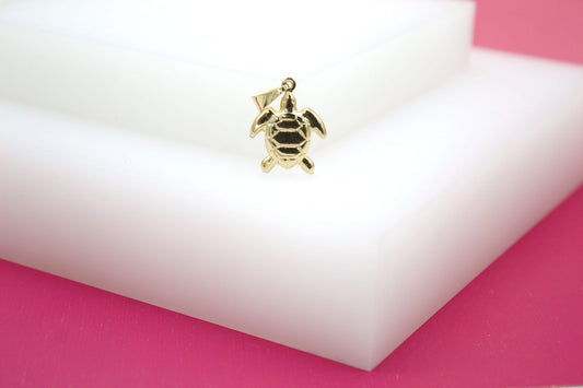18K Gold Filled Turtle Pendant