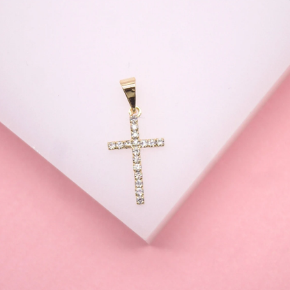 Gold Filled CZ Cross Pendant | Jesus Crucifix Pendant