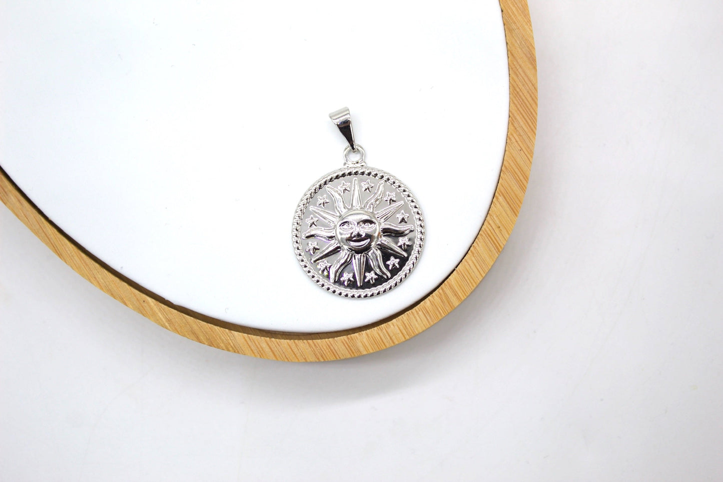 18K Gold Filled Sun Medallion Pendant