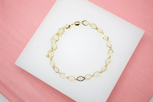 White Bead Chain Bracelet
