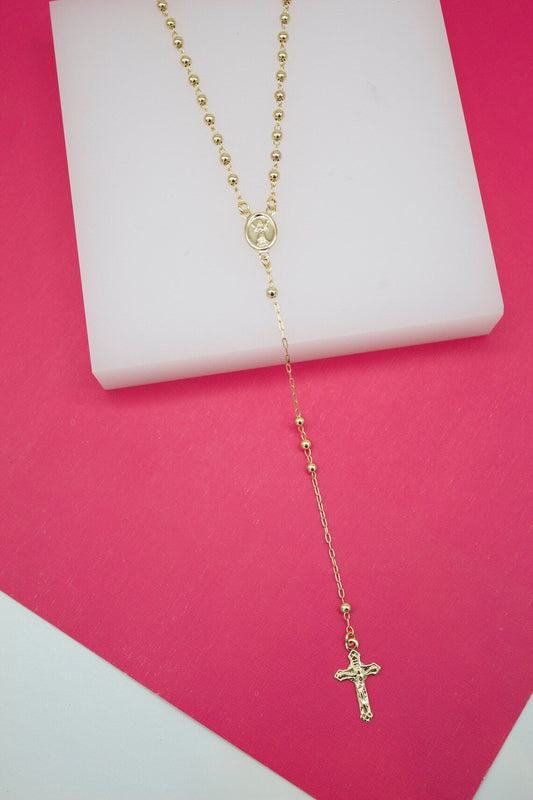 Gold Filled Catholic Rosary with Crucifix & Divino Niño Charm