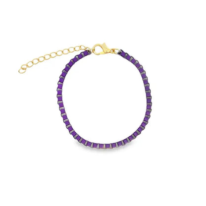 3mm Colorful Enamel Box Chain Bracelet