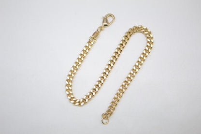 18K Gold Filled Cuban Link 4mm Chain Bracelet