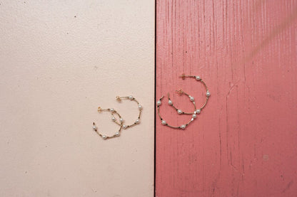 Pear Hoop Earrings (K53)