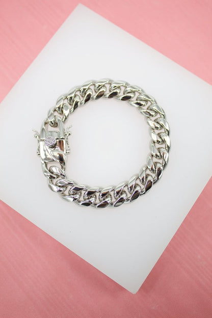 10mm Thick Curb Cuban Bracelet