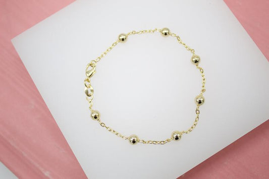 Gold Bead Chain Bracelet
