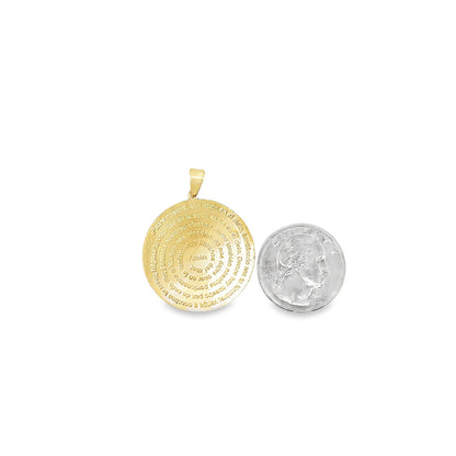 Filled Prayer Pendant, Religious jewelry, Catholic Jewelry