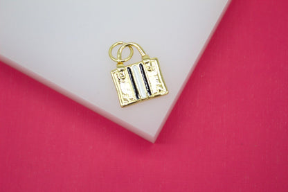 18K Gold Filled Designer Bag Pendant Charm