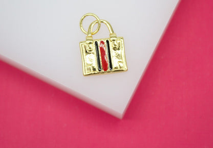 18K Gold Filled Designer Bag Pendant Charm
