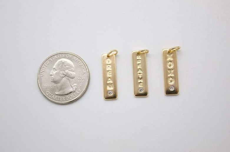 18K Gold Filled Xoxo, Breath, Dream