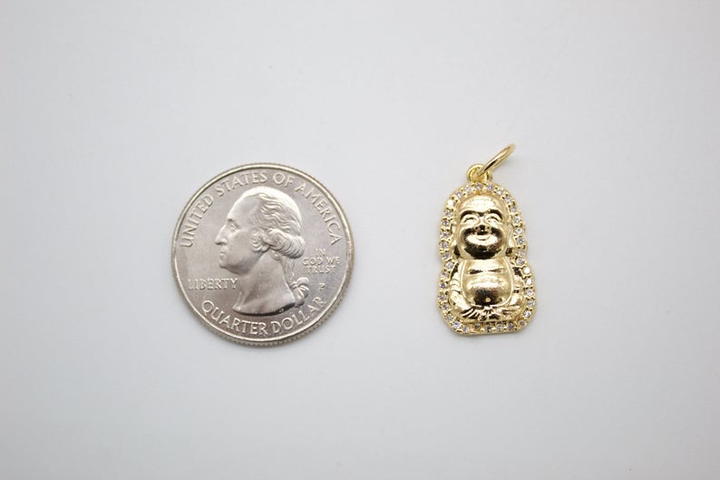 18K Golf Filled Buddha Charm