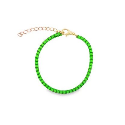 3mm Colorful Enamel Box Chain Bracelet