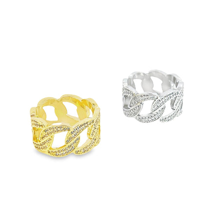 CZ Cuban Link Ring