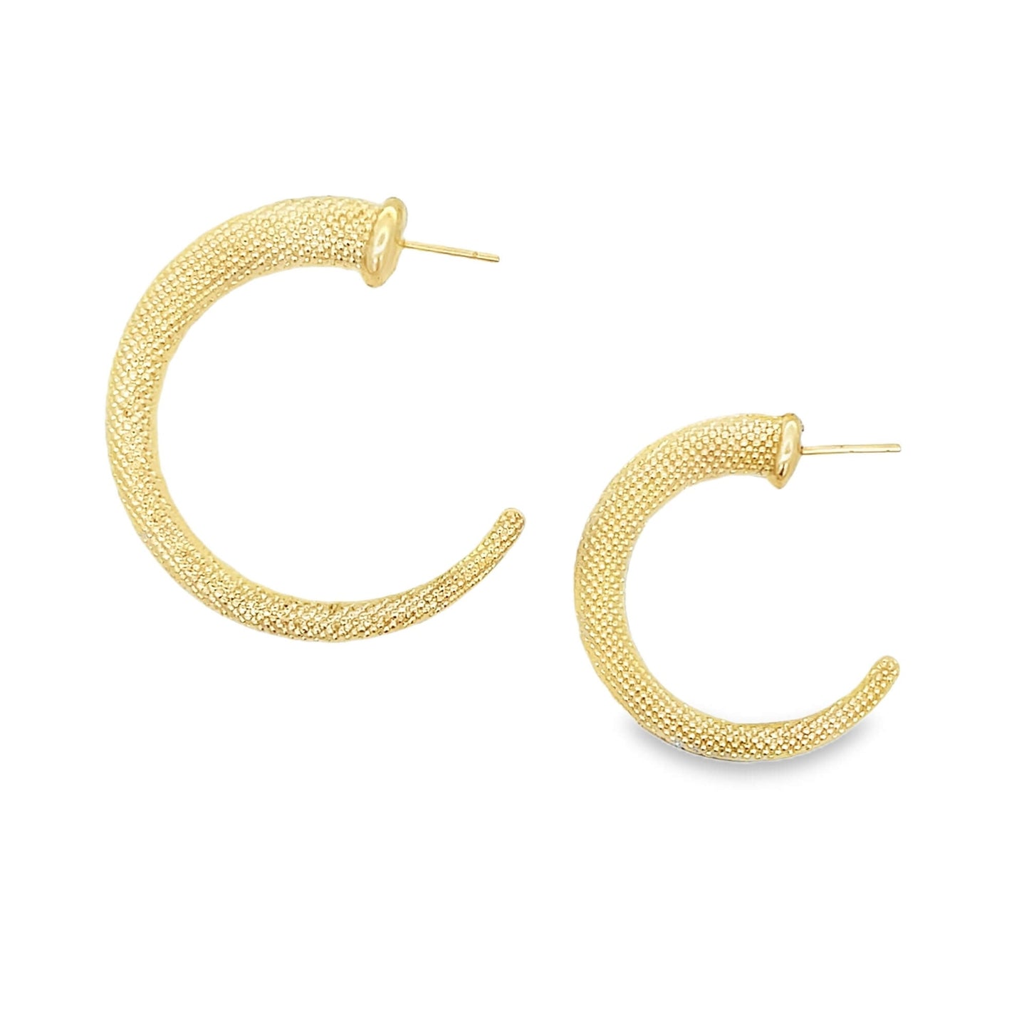 Textured Crescent Tail Hoops