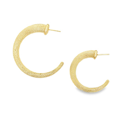 Textured Crescent Tail Hoops