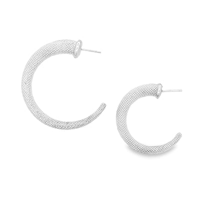 Textured Crescent Tail Hoops