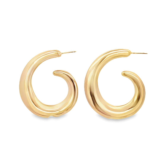 High End Exclusive Snail Semblanced Hoop Earrings
