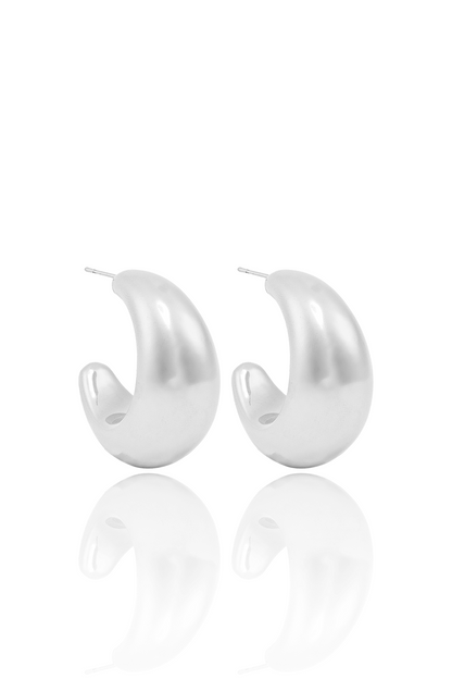 High End Exclusive Plump Crescent Moon Earrings