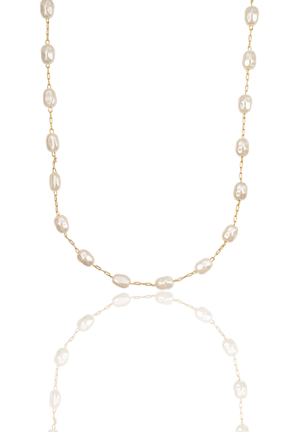 Oval Pearl Linked Bracelet