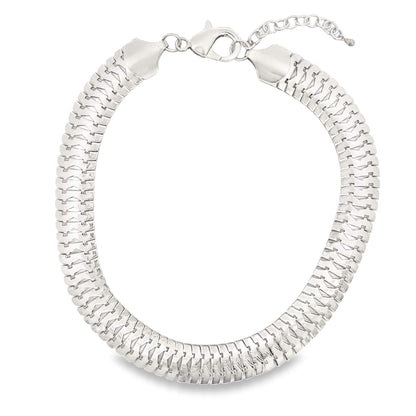 15mm Wide Herringbone Snake Bracelet