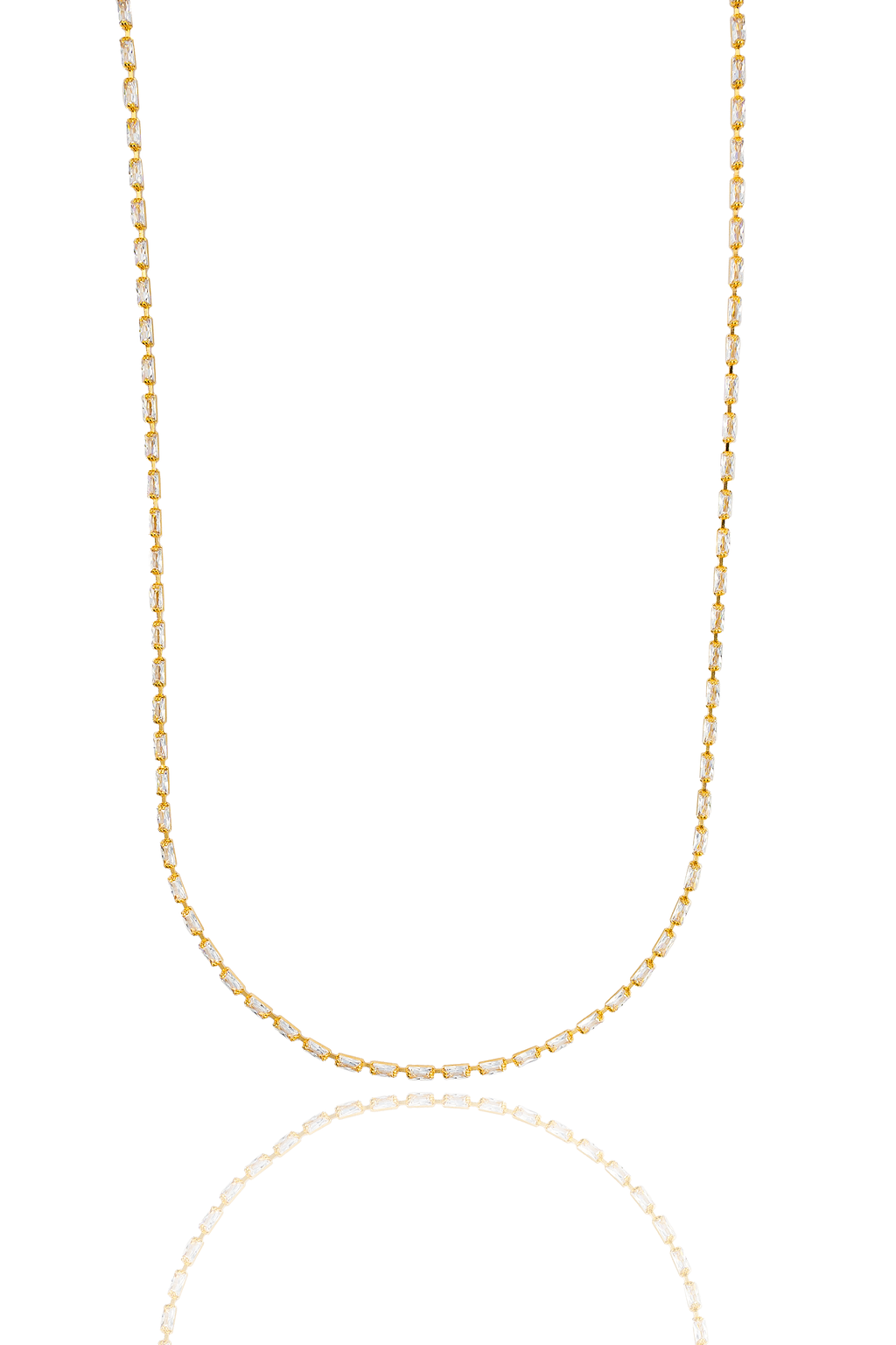 CZ Baguette Link Bracelet