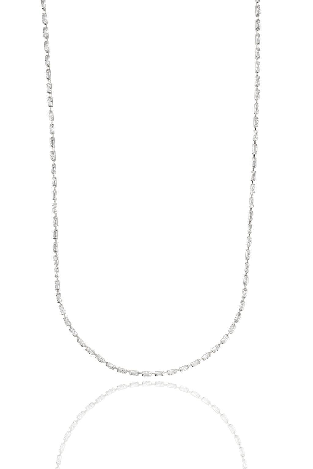 CZ Baguette Link Bracelet