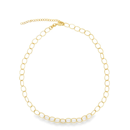 Thin Rope Textured Oval Link Bracelet