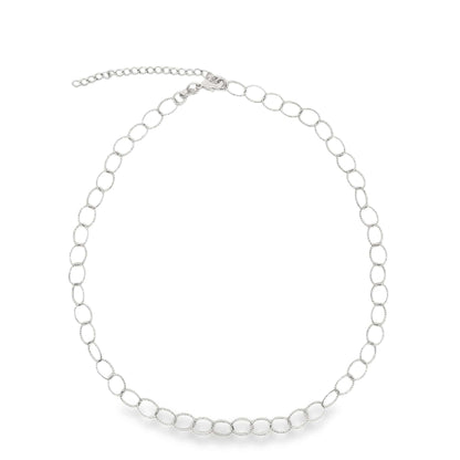 Thin Rope Textured Oval Link Bracelet