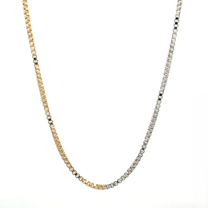Two Tone 2mm Box Bracelet