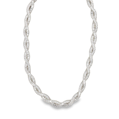 Twisted CZ Baguette Bracelet (I599)