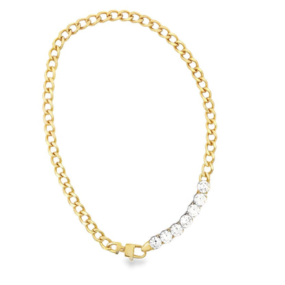 Thick Cuban Link Tennis Finish Bracelet