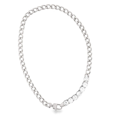 Thick Cuban Link Tennis Finish Bracelet