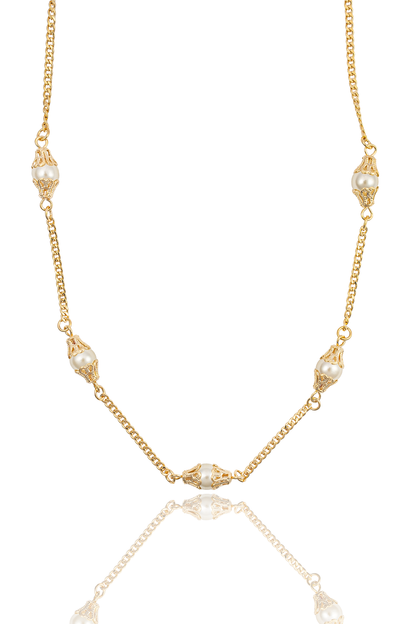 18K Gold Filled Pearl Chain Bracelet