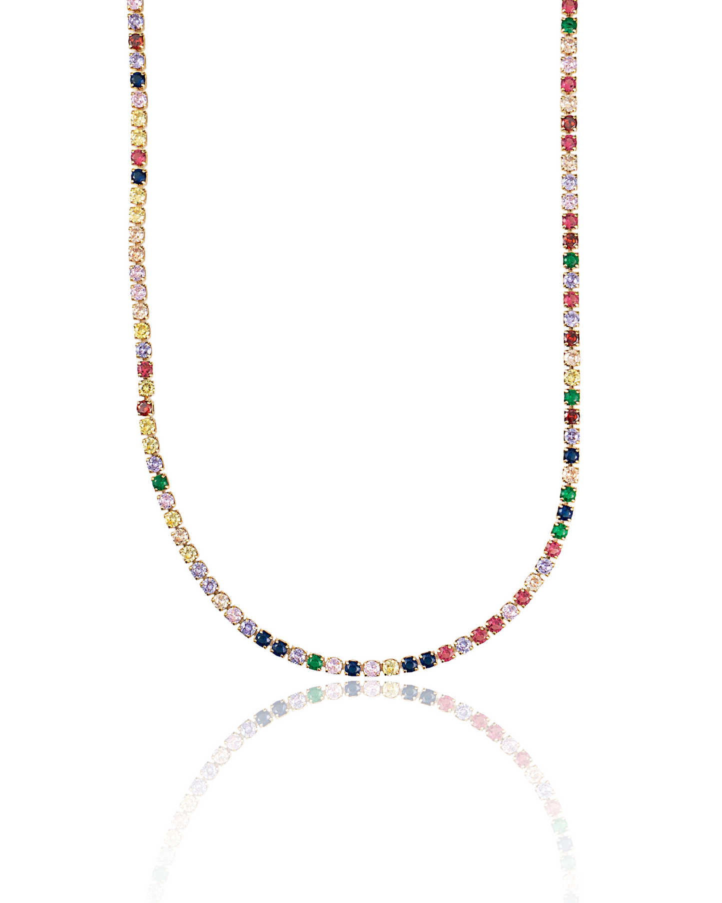 3mm Round Multicolor CZ Tennis Bracelet