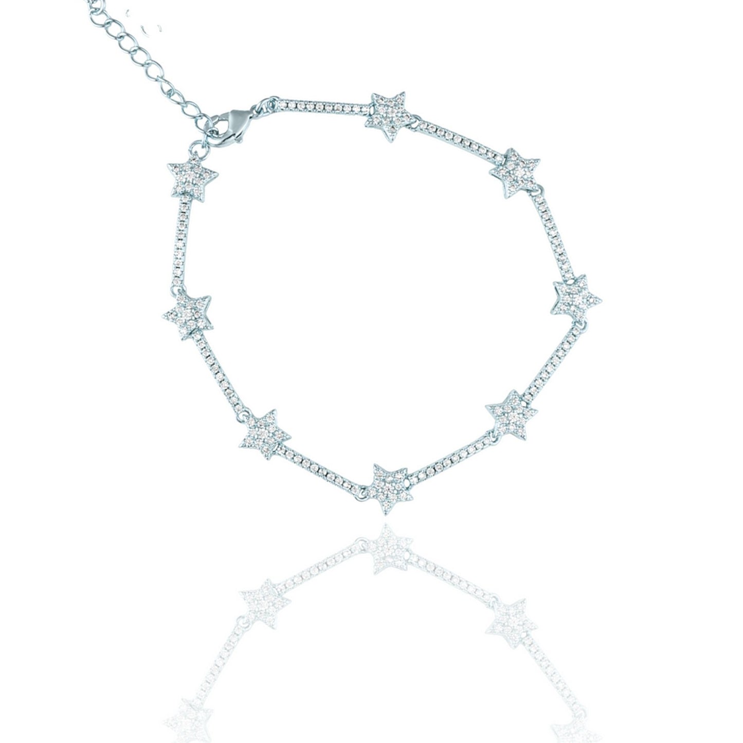 Star Bracelet With CZ Cubic Zirconia Stones